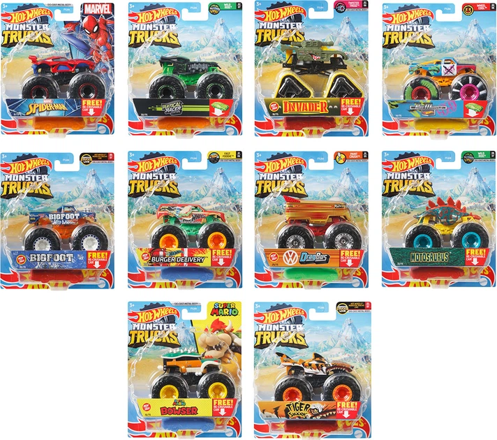 3 Базова колекційна машинка-позашляховик Hot Wheels серії Monster Trucks 1:64, в асортименті (FYJ44) - Зображення 1