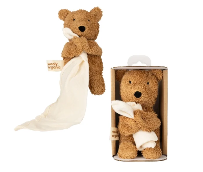 Мусліновий комфортер із м’якою іграшкою Wooly Organic - Ведмедик - Зображення 2
