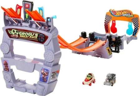 Автотрек Hot Wheels з машинками Зоряні війни Великі Перегони Грогу (HPL32)
