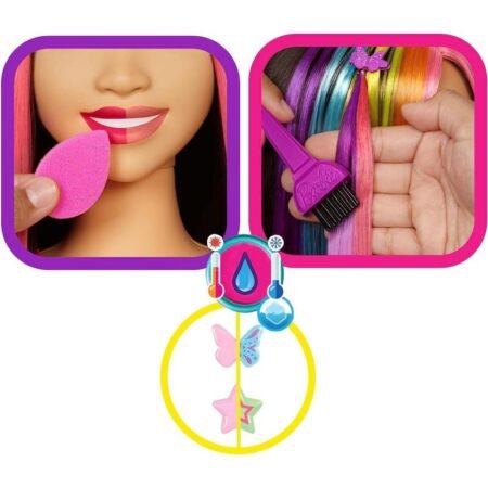 Лялька-манекен Mаttel Barbie Неонове райдужне світле волосся 35 см - Зображення 5