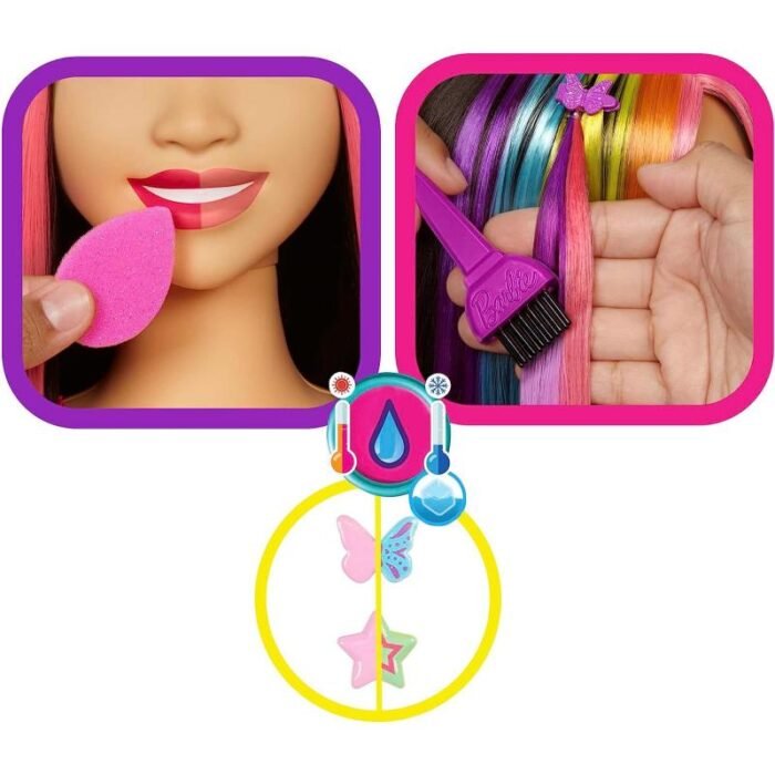 Лялька-манекен Mаttel Barbie Неонове райдужне світле волосся 35 см - Зображення 5