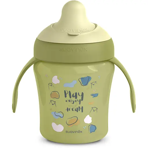 18 Чашка з носиком, 200 мл,+6 місяців, Bear Family /зелена (8426420086677) - Зображення 1