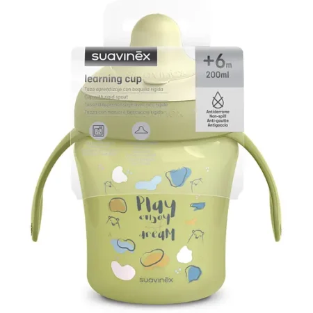 Чашка з носиком, 200 мл,+6 місяців,  Bear Family /зелена (8426420086677) - Зображення 2