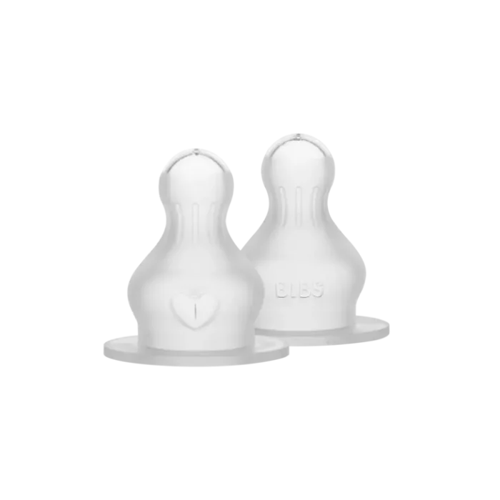 Змінна соска для бутилочки 5000011 BIBS Baby Bottle Nipple Round Silicone 2 pack Slow Flow - Зображення 1