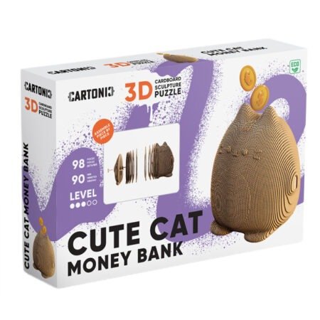 Картонний конструктор  Cartonic 3D Puzzle CUTE CAT MONEY BANK - Зображення 3