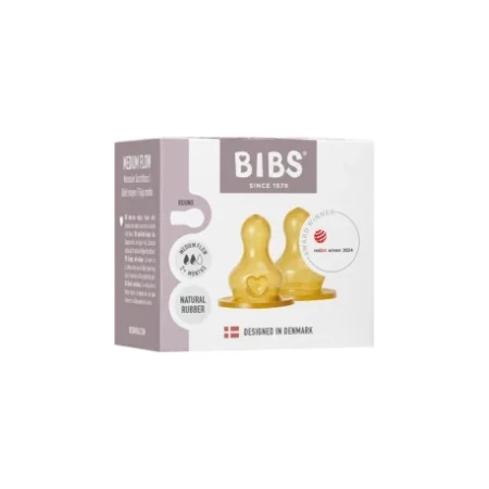 Змінна соска для бутилочки 5000002 BIBS Baby Bottle Nipple Round Latex 2 pack Medium Flow