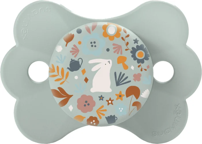 Пустушка фізіологічна у формі метелика, 6-18 місяців,  Wonderland , світло-зелена з малюнком (8426420901185) - Зображення 1