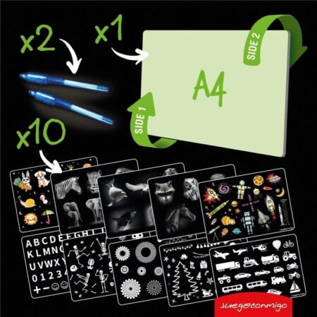 Флуоресцентна дошка для креативного малювання (формат A3) - Зображення 3