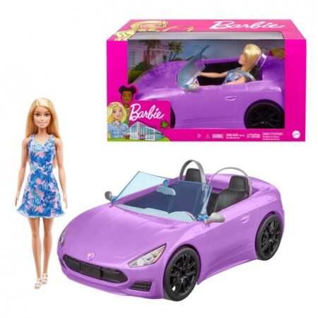 Бузковий кабріолет мрії з лялькою Barbie