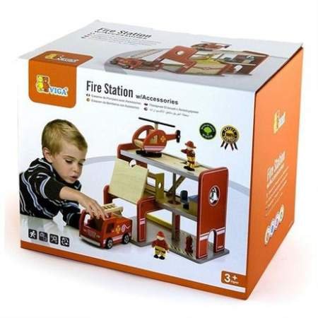 1 Ігровий набір Viga Toys Пожежна станція (50828) - Зображення 1