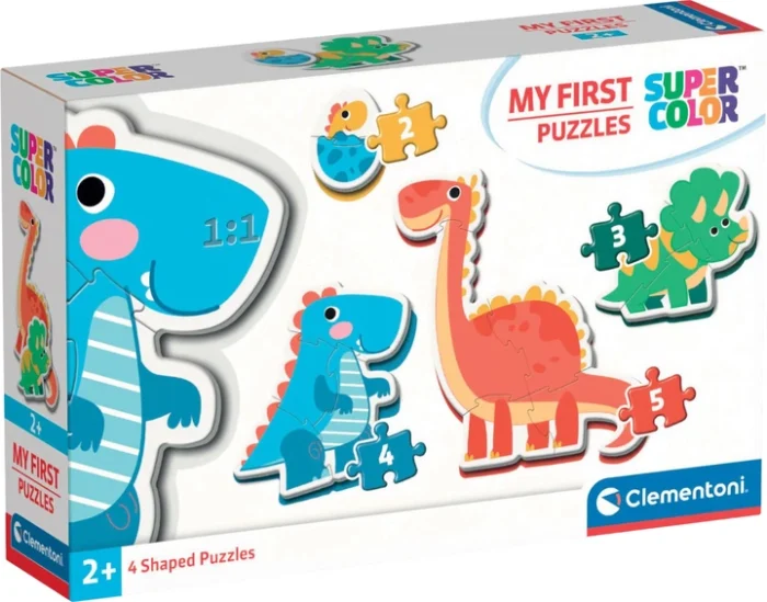 Пазл 4 в 1 Clementoni  Dinosaurs , серія  My First Puzzles - Зображення 1