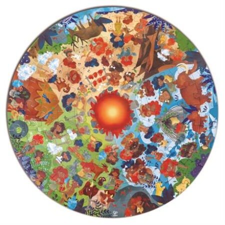 Пазл круглий Hape Кам'яний вік 100 ел. (E1638) - Зображення 2