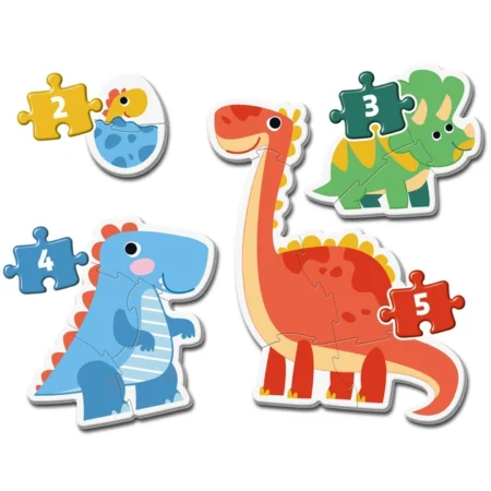 Пазл 4 в 1 Clementoni  Dinosaurs , серія  My First Puzzles - Зображення 2