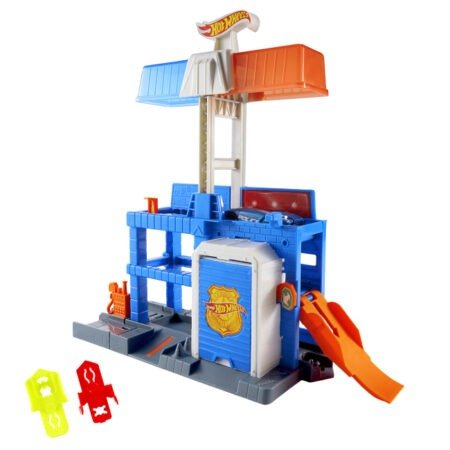 Ігровий набір Hot Wheels City Downtown Police Tower та лита поліцейська машинка