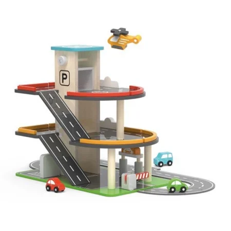 Дерев'яний паркінг з АЗС Viga Toys (44509) - Зображення 3