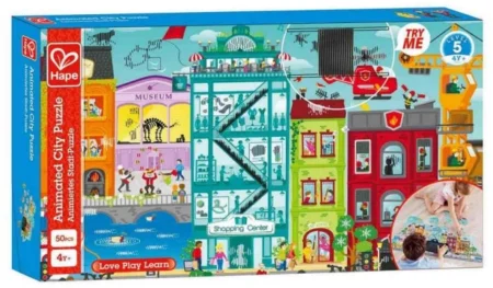 Пазл Hape Міський пейзаж, з анімацією (E1629) - Зображення 3