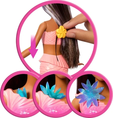 Лялька-русалонька  Квіткова магія  серії  Фантастичний світ  Barbie — брюнетка - Зображення 4