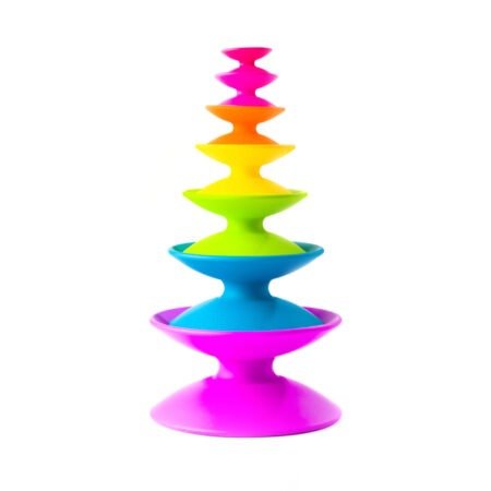Пірамідка Башта з кольорових котушок Fat Brain Toys Spoolz