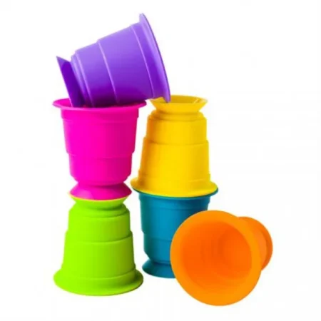 Іграшка тактильна М'які чашки Fat Brain Toys Suction Kupz 6 штук
