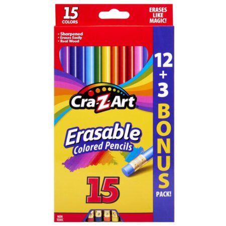Кольорові олівці Cra-Z-Art з гумкою, 15шт